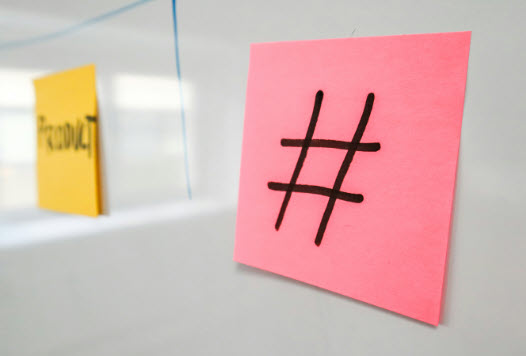 using hashtags